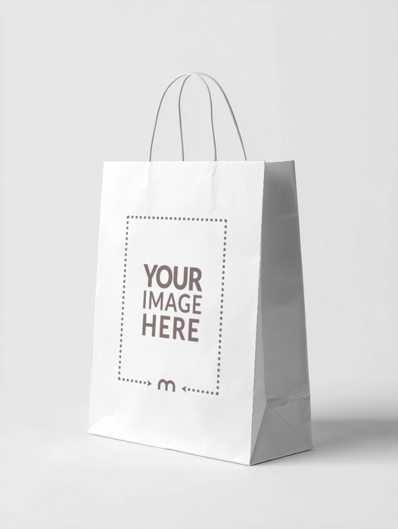 Paper Shopping Bag Mockup for Company Branding preview image