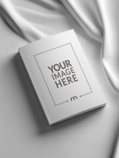 Paperback Book Cover Mockup in Angled View