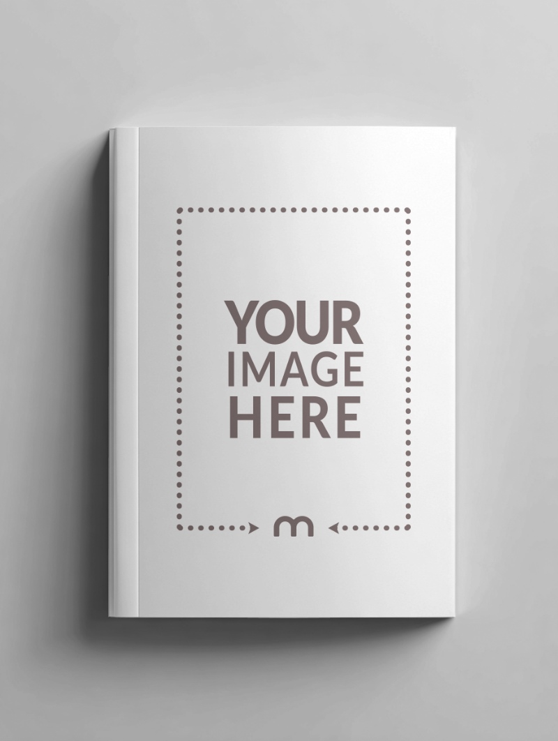 Paperback Book Cover Mockup in Top View preview image