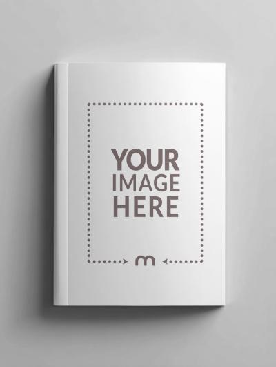 Paperback Book Cover Mockup in Top View