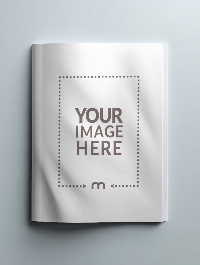 Paperback Book Cover Mockup Top View preview image