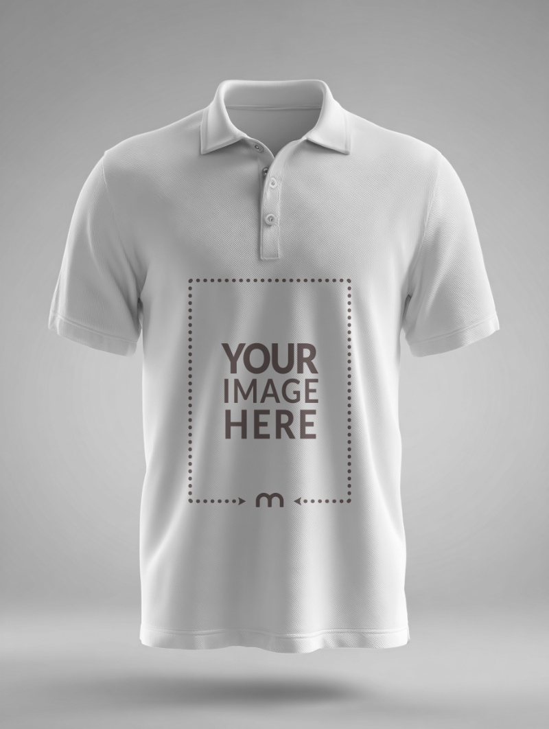 Polo T-Shirt Mockup on Isolated Background for Clothing Line Branding preview image