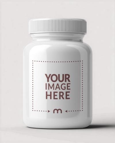 Protein Powder Container Mockup for Sports Nutrition Branding