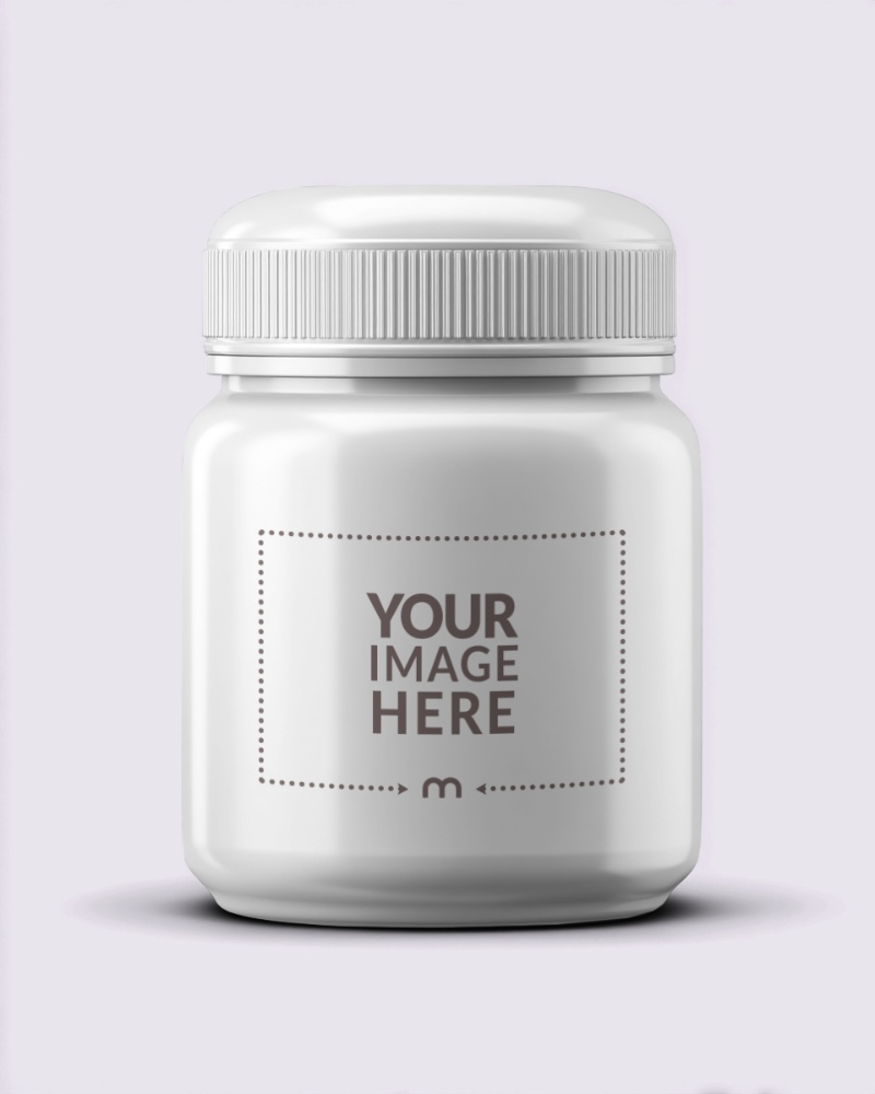Protein Powder Container Mockup for Gym Product Packaging preview image