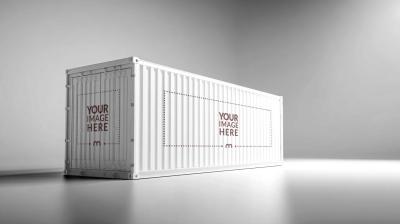 Shipping Container Mockup in Room for Industrial Décor