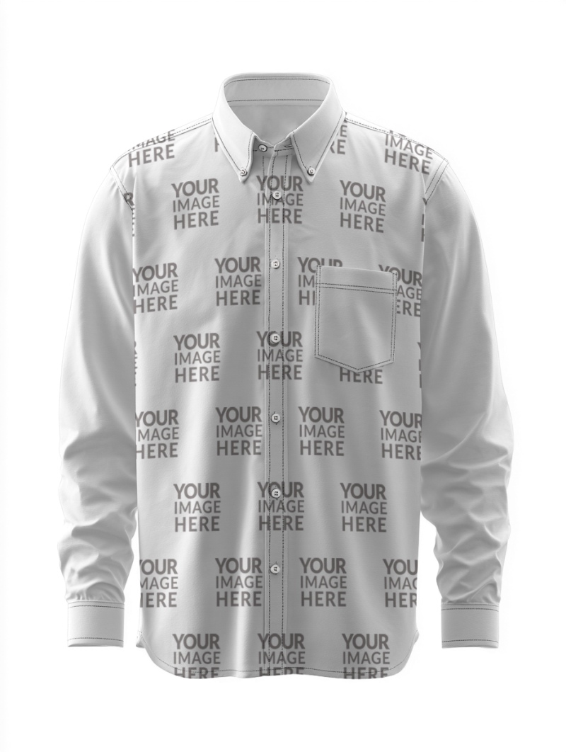 Shirt Design Mockup on White Background for Fashion Design preview image