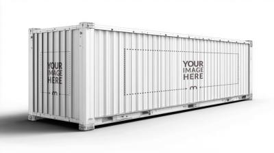 Shipping Container Mockup for E-Commerce Logistics Branding
