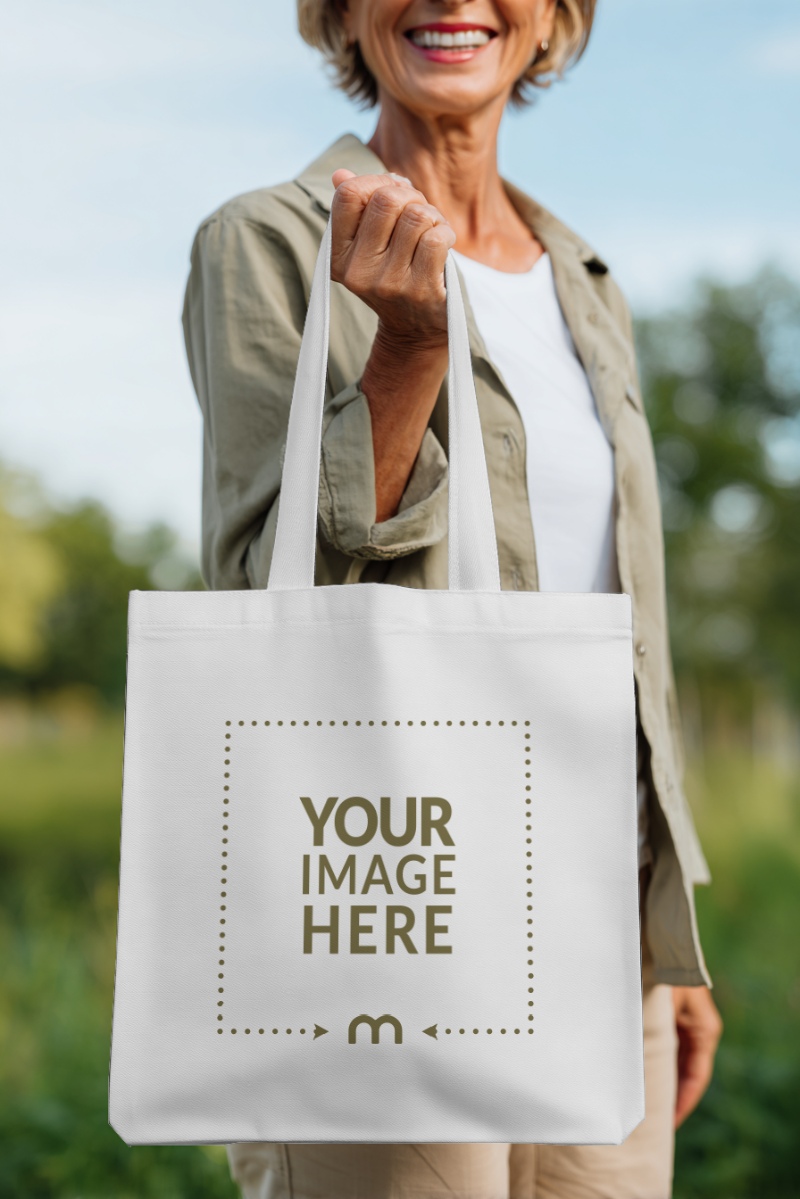 Shopping Bag Mockup in Woman’s Hand preview image