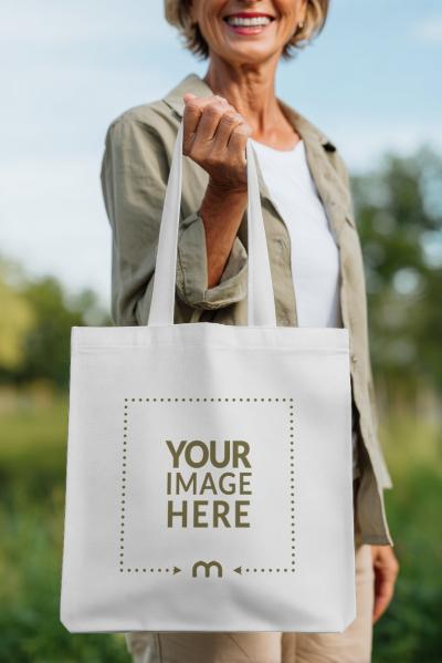 Shopping Bag Mockup in Woman’s Hand
