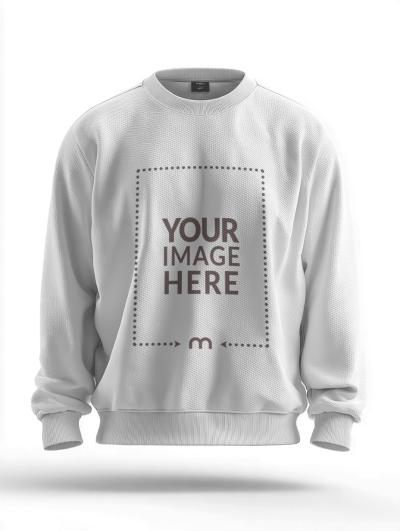 Sweater Mockup Floating on White Background