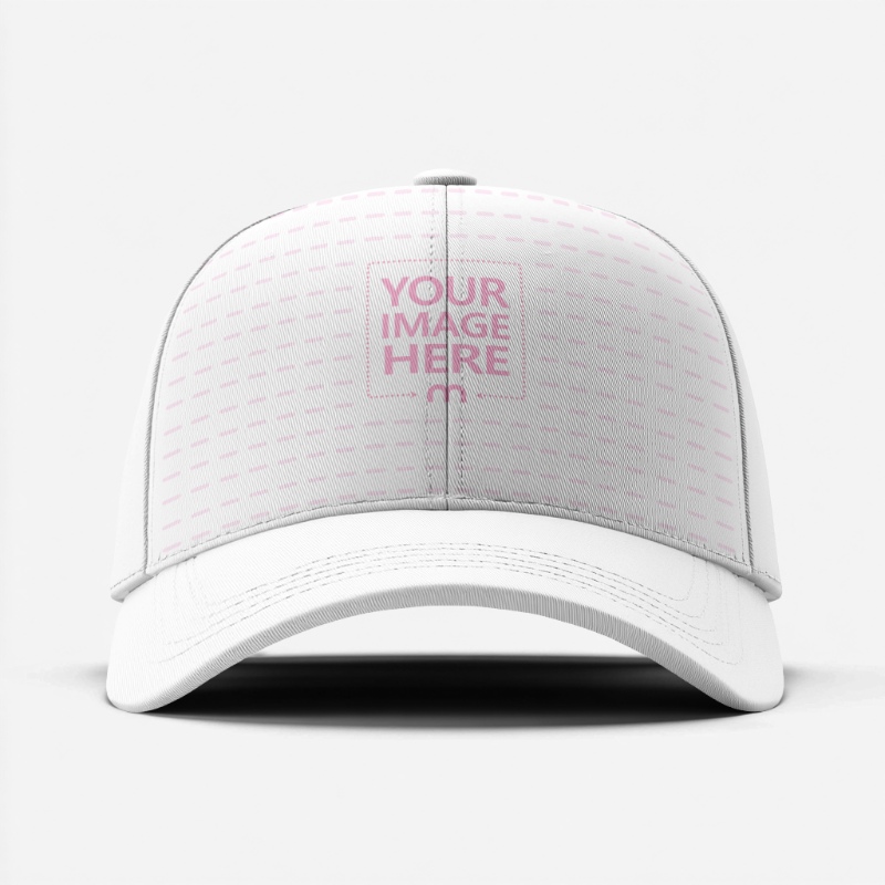 Hat Mockup on White Background in Minimal Studio Scene preview image
