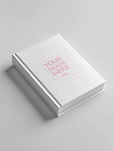 Angled View Book Cover Mockup on Studio Background