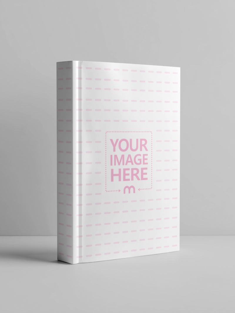 Book Cover and Spine Mockup in Minimal Gray Background preview image
