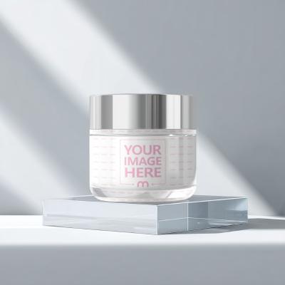 Bottle Mockup on Square Display Podium with Studio Background