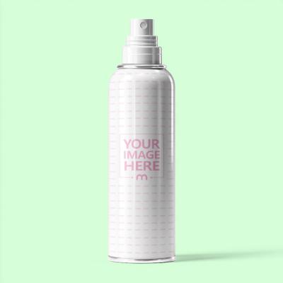 Spray Bottle Mockup on Isolated Light Green Background