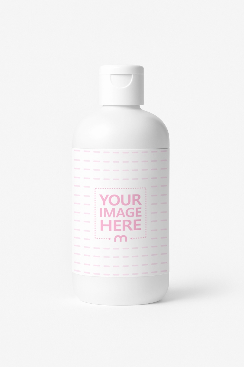 Bottle Mockup on Editable Background with Gentle Shadows preview image