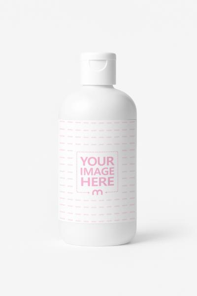 Bottle Mockup on Editable Background with Gentle Shadows