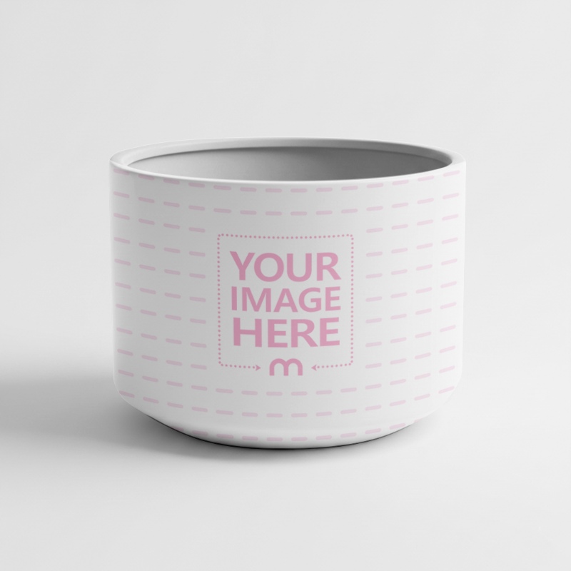 Ceramic Pot Mockup on Clean White Background with Studio Lighting preview image