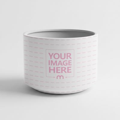 Ceramic Pot Mockup on Clean White Background with Studio Lighting