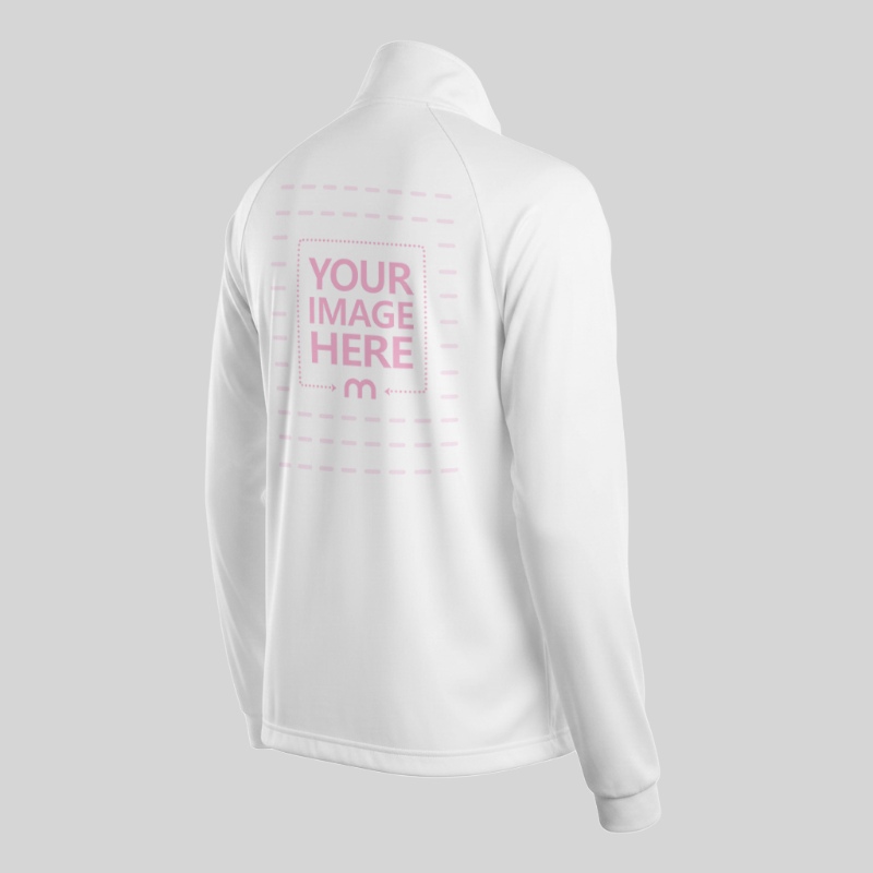 Side View Jacket Mockup on Neutral Background with Studio Lighting preview image