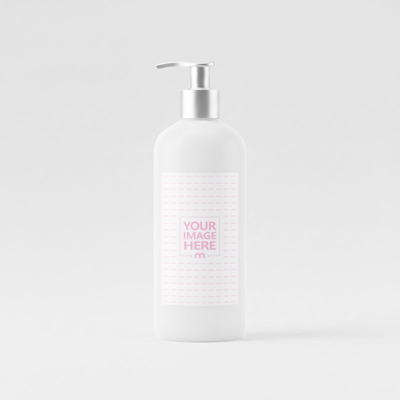 Soap Dispenser Bottle Mockup on White Background with Clean Studio Look preview image