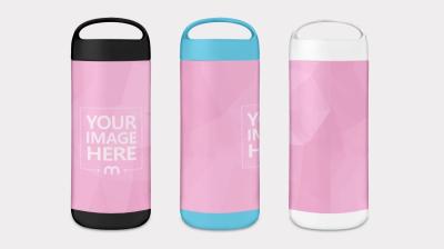 Three Customizable Tumblers Mockup Generator
