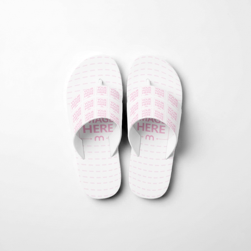 Flip-Flops Mockup on Clean White Background Top View preview image