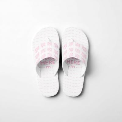 Flip-Flops Mockup on Clean White Background Top View