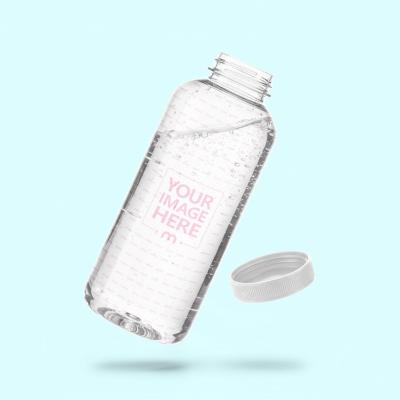 Opened Drink Bottle Mockup on Light Blue Background
