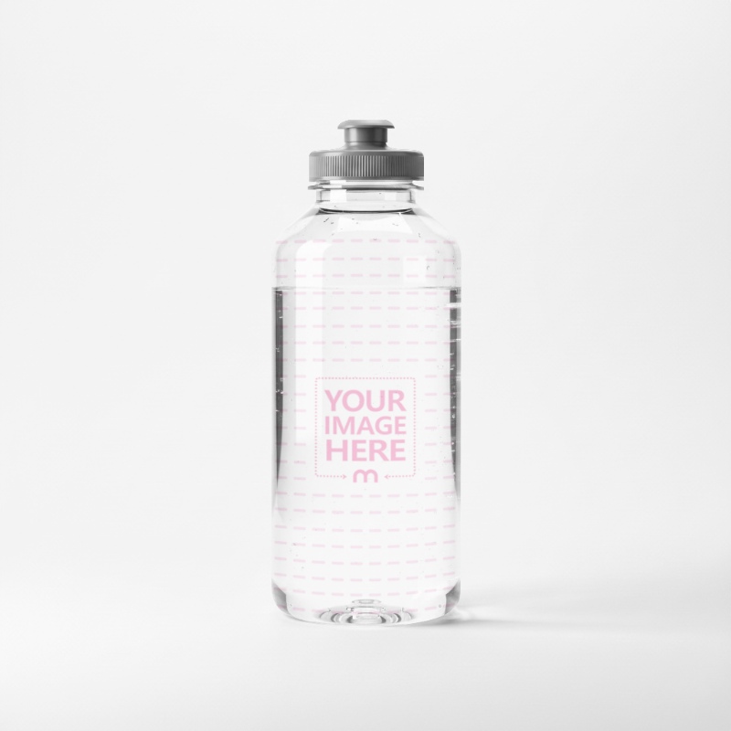 Drink Bottle Mockup on White Background with Clear Water preview image