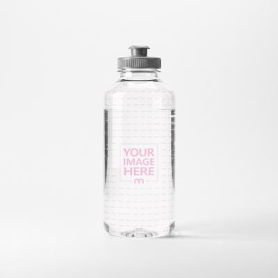 Drink Bottle Mockup on White Background with Clear Water