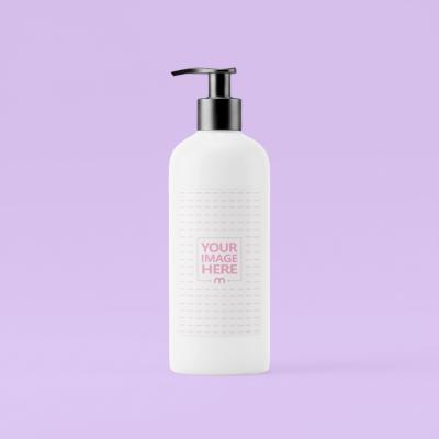 Soap Bottle Mockup on Light Purple Background