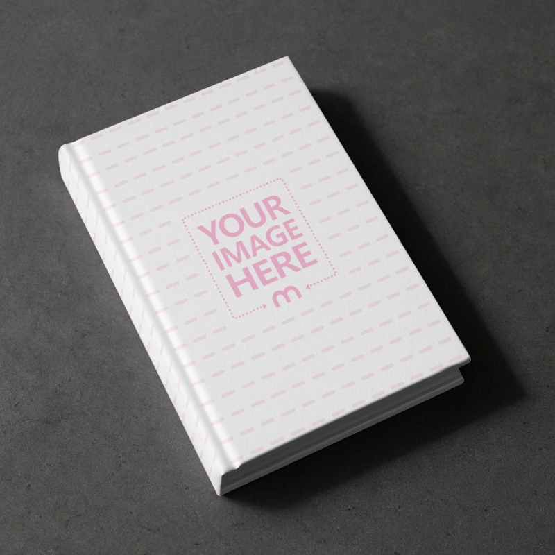 Book Cover Mockup on Dark Textured Floor preview image