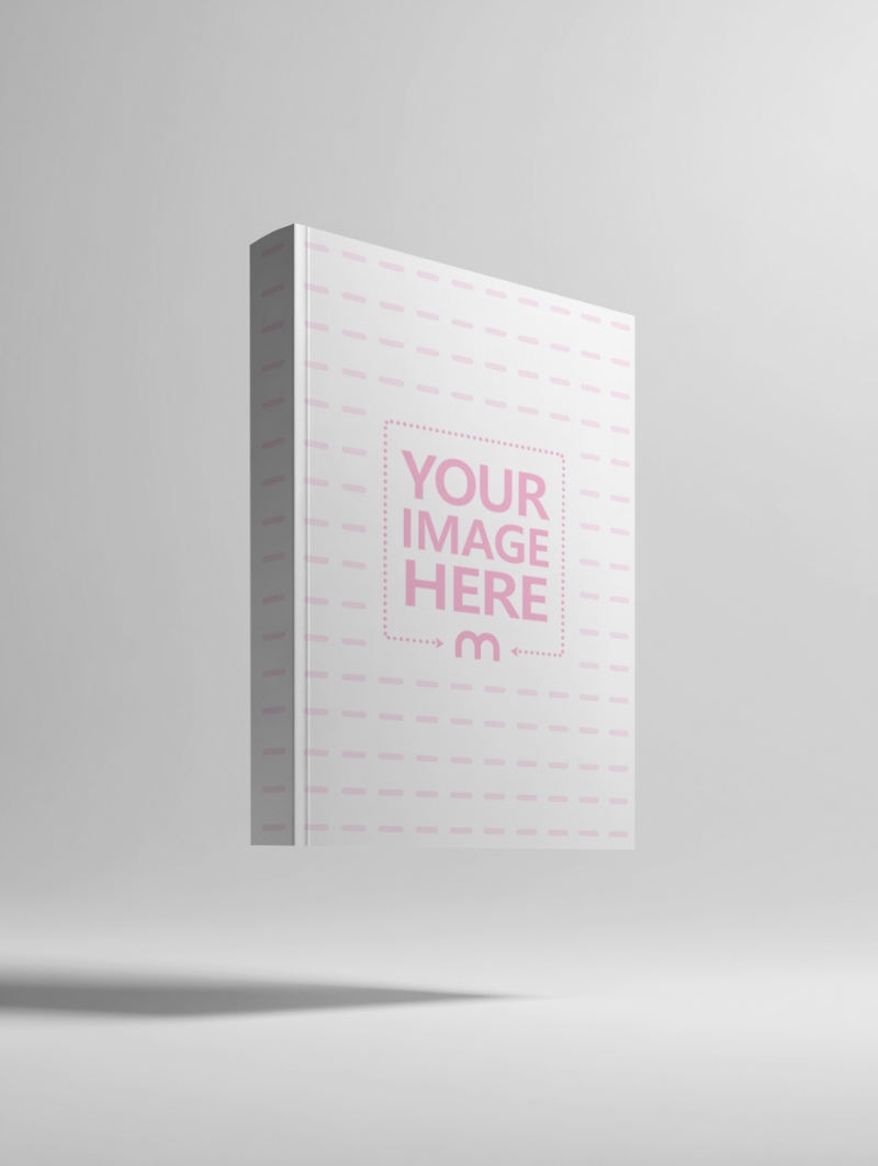 Floating Paperback Book Cover Mockup with White Background preview image