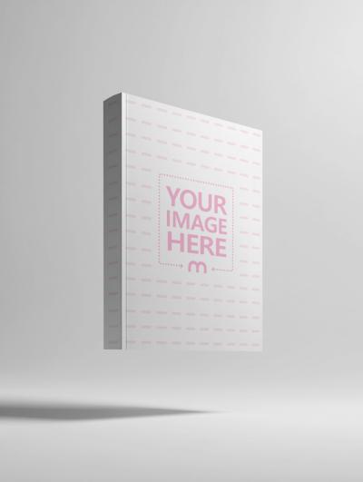 Floating Paperback Book Cover Mockup with White Background