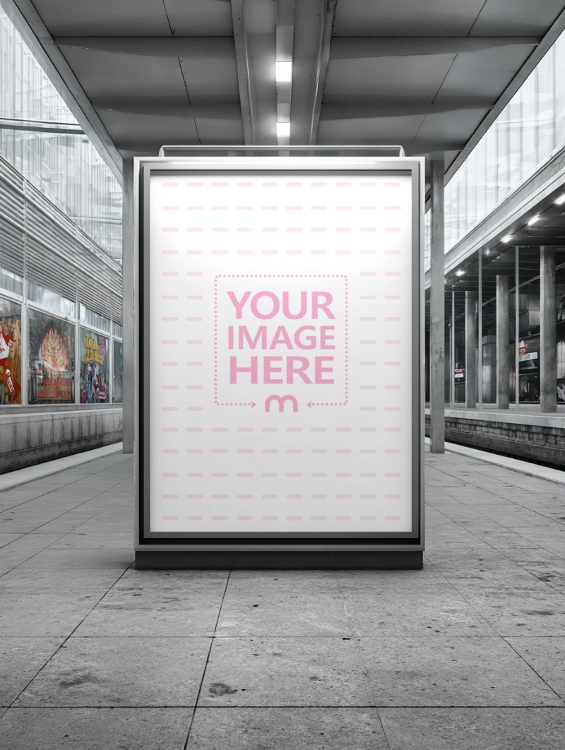 Billboard Mockup in Open Area for Center Framing preview image