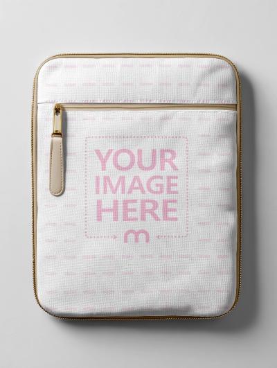 Carry Bag Mockup on White Editable Background with Studio Lighting