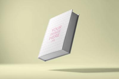 Book Cover Mockup Floating on Editable Background