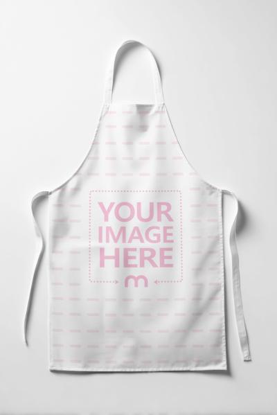 Apron Mockup on White Background with Soft Studio Lighting