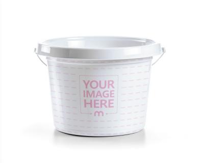 Paint Bucket Mockup on White Background