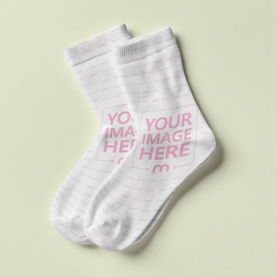 Socks Mockup on Neutral Background