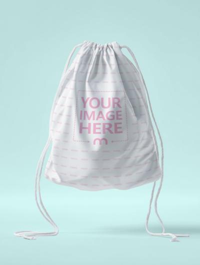 Bag Mockup on Light Blue Background with Soft Studio Display
