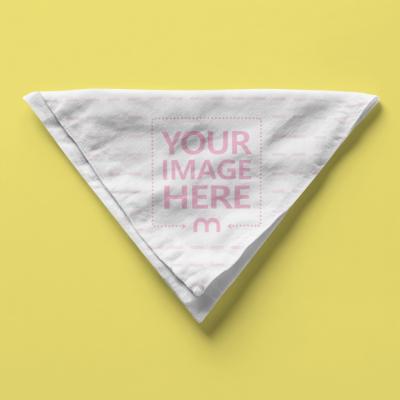 Triangular Napkin Mockup on Editable Background