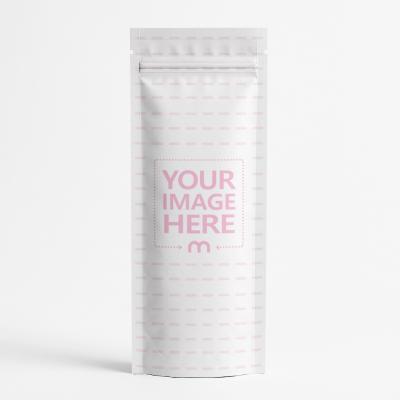 Front View Ziplock Pouch Mockup on Isolated White Background