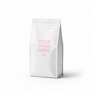 Three-Quarter View Paper Bag Mockup with Flat Base