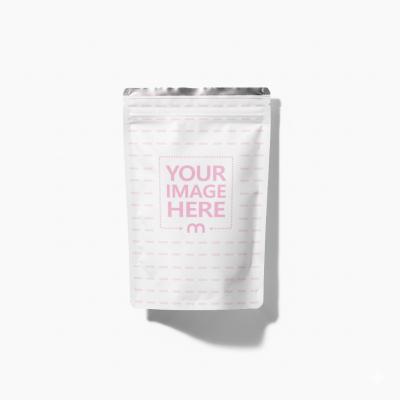 Ziplock Pouch Mockup with Soft Shadow Top View