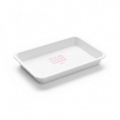 Rectangular Food Tray Mockup in Tabletop Flatley Scene