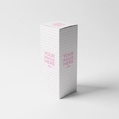 Tall Rectangular Packaging Box Mockup in Studio Scene