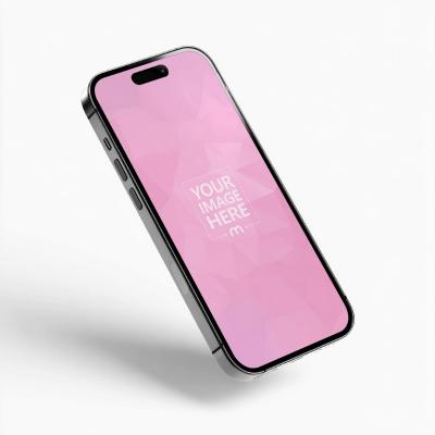 Smartphone Mockup Floating at Perspective Angle