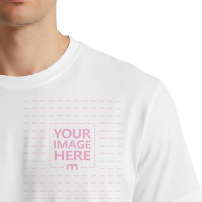 T-Shirt Fabric Logo Mockup with White Background
